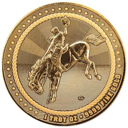 1/10 oz Cowboy - Buffalo Privy Gold Round (3)