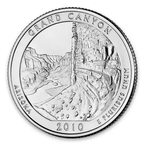 2010 America the Beautiful 5oz Silver - Grand Canyon National Park, AZ with OGP