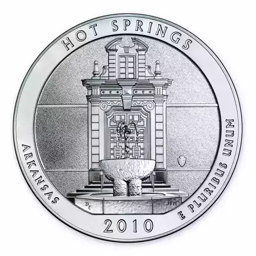 2010 America the Beautiful 5oz Silver - Hot Springs National Park, AR PCGS MS-69
