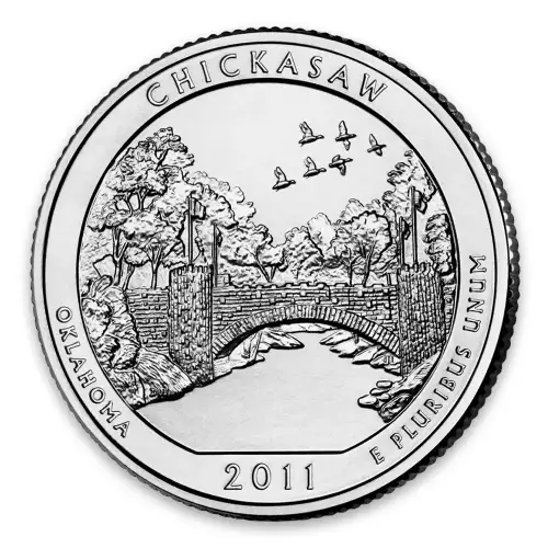 2011 America the Beautiful 5oz Silver - Chickasaw National Recreation Area, OK Missing some/all OGP