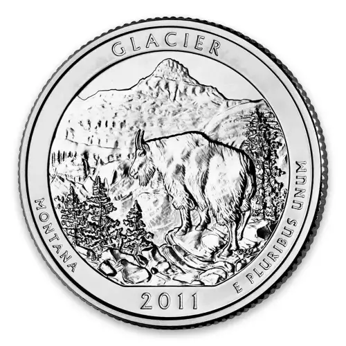 2011 America the Beautiful 5oz Silver - Glacier National Park, MT PCGS MS-69