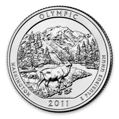 2011 America the Beautiful 5oz Silver - Olympic National Park, WA NGC MS-69