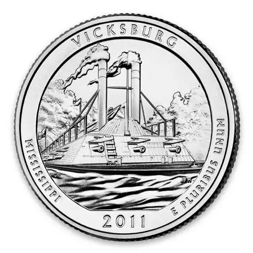 2011 America the Beautiful 5oz Silver - Vicksburg National Military Park, MS Missing some/all OGP