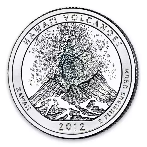 2012 America the Beautiful 5oz Silver - Hawaii Volcanoes National Park, HI NGC MS-70