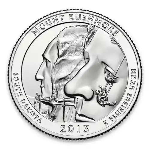 2013 America the Beautiful 5oz Silver - Mount Rushmore National Memorial, SD Missing some/all OGP