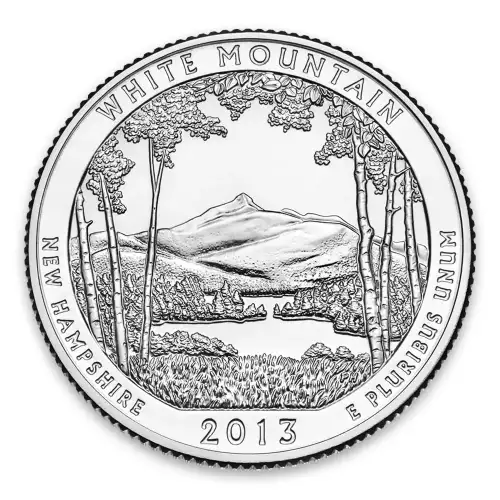 2013 America the Beautiful 5oz Silver - White Mountain National Forest, NH Missing some/all OGP