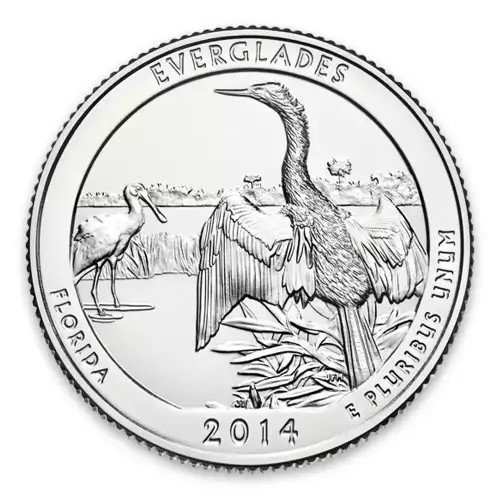 2014 America the Beautiful 5oz Silver - Everglades National Park, FL Missing some/all OGP