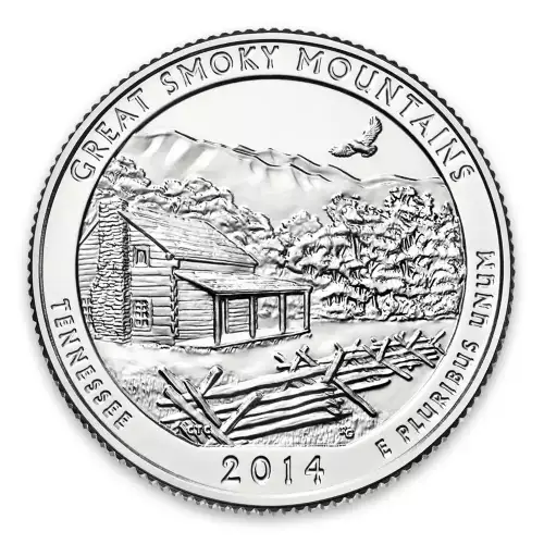2014 America the Beautiful 5oz Silver - Great Smoky Mountains National Park, TN Missing some/all OGP