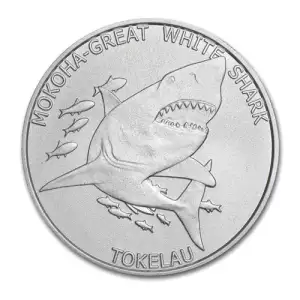 2015 1 oz Tokelau Silver Great White Shark Coin (2)