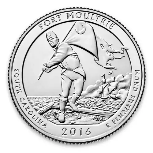 2016 America the Beautiful 5oz Silver - Fort Moultrie, SC with OGP