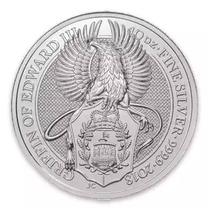 2018 10oz Britain Silver Queen's Beast : The Griffin of Edward (2)