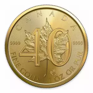 2019 1oz Canadian Gold Maple Leaf 40th Anniversary (2)