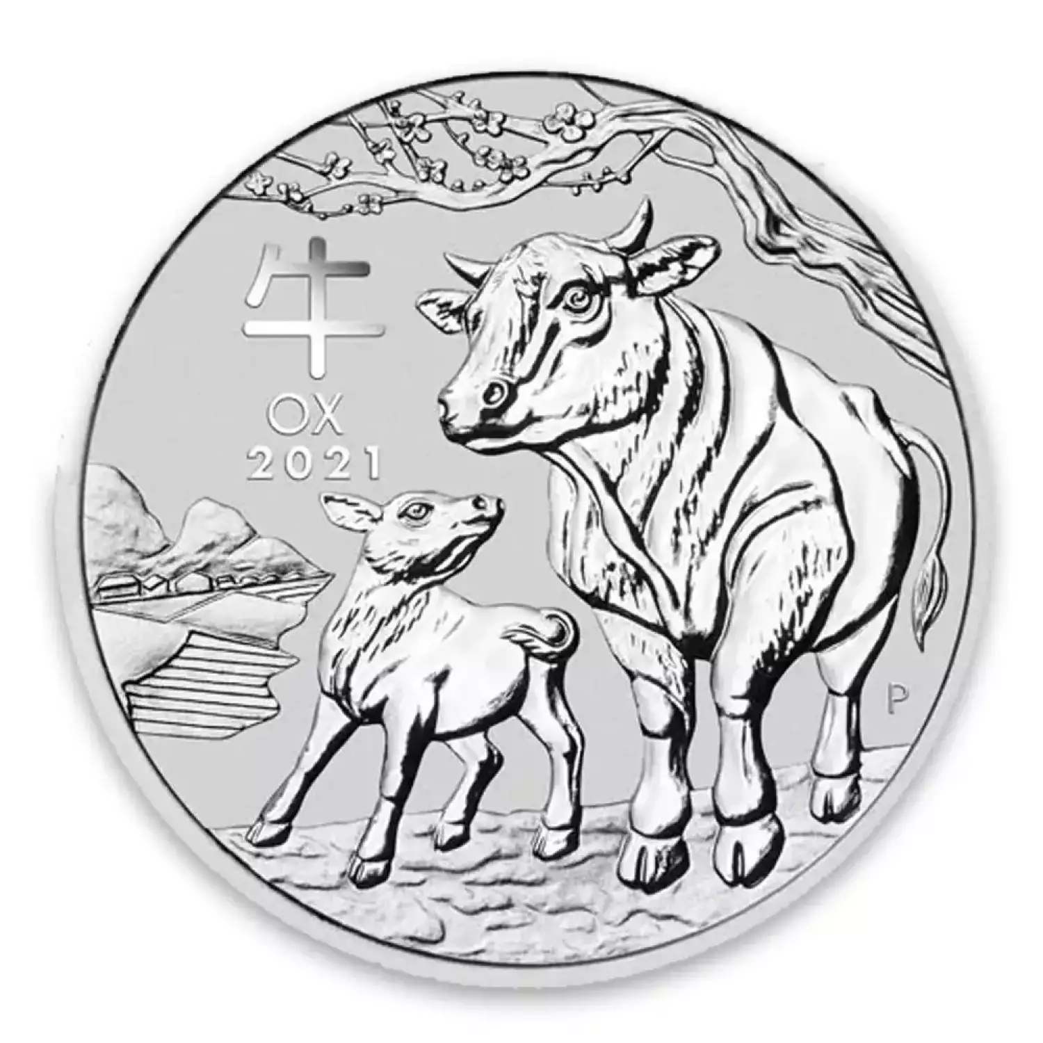 2021 1/2 oz Perth Mint Lunar Series: Year of the Ox Silver Coin (2)