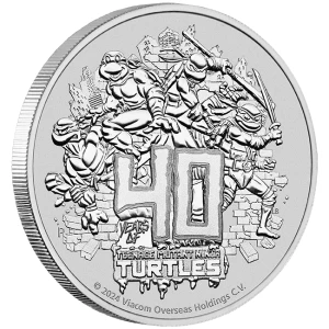 2024 1 oz Tuvalu Silver 40th Anniversary  Teenage Mutant Ninja Turtles Coin (2)