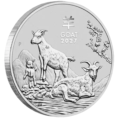 2027 1 kg Australian Perth Mint Silver Lunar Series III: Year of the Goat