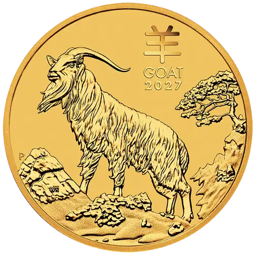 2027 1/10 oz Australian Perth Mint Gold Lunar Series III: Year of the Goat