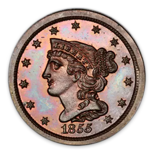 Cent - Braided Hair (1839 - 1857) - Circulated