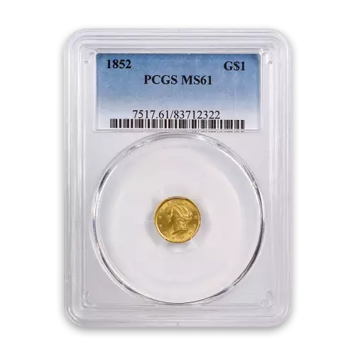 Gold Dollar (1849 - 1889) - PCGS - MS61