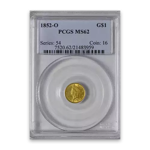 Gold Dollar (1849 - 1889) - PCGS - MS62