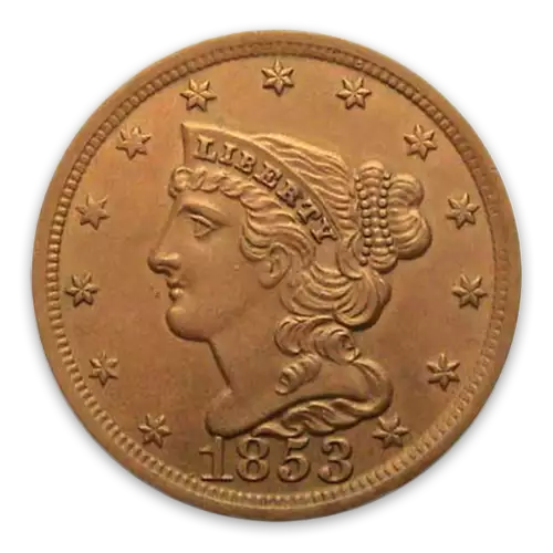 Half Cent Braided Cent (1840 - 1857) - Circulated