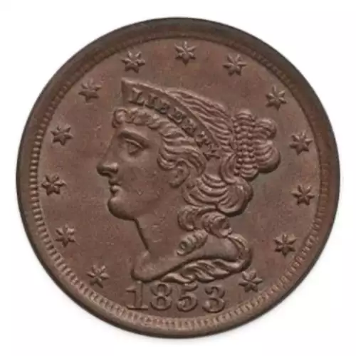 Half Cent Braided Cent (1840 - 1857) - Circulated