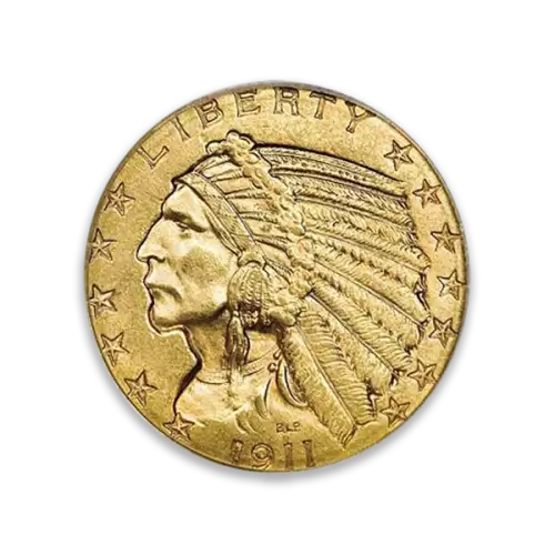 Indian $5 (1908 - 1929) - Circ