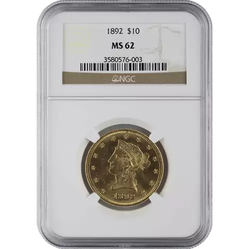 Liberty Head $10 (1838 - 1907) - NGC - MS62