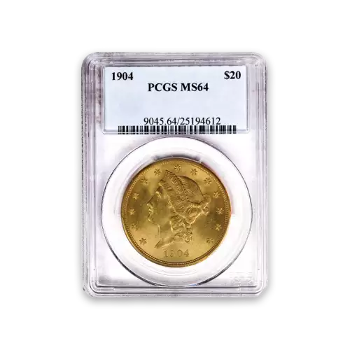 Liberty Head $20 (1849 - 1907) - PCGS - MS64