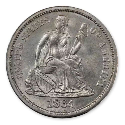 Liberty Seated Dime (1837 - 1891) - MS+
