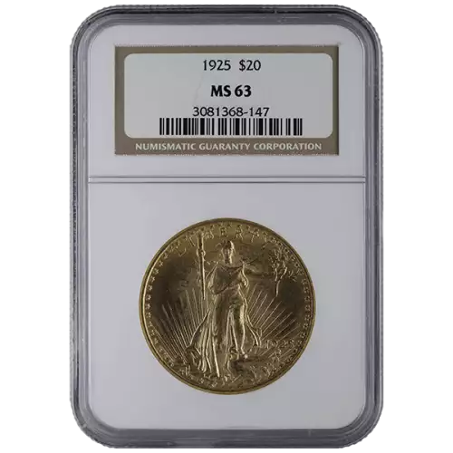 St. Gaudens $20 (1907 – 1933) - NGC - MS63