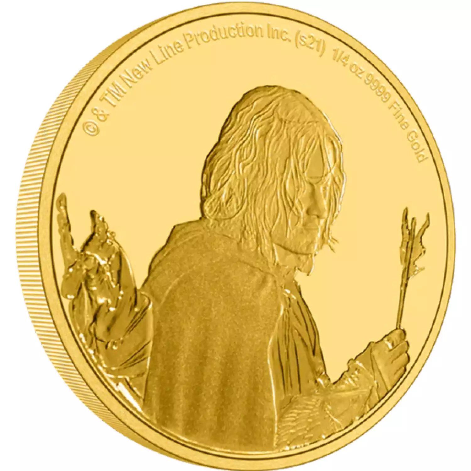 THE LORD OF THE RINGS - 2021 1/4 oz Aragorn Gold Coin (2)