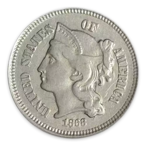 Three Cents (1851 - 1873) Nickel - Circulated