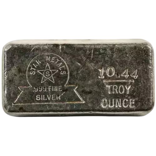 Vintage 10.44 oz Star metals Silver Bar (2)